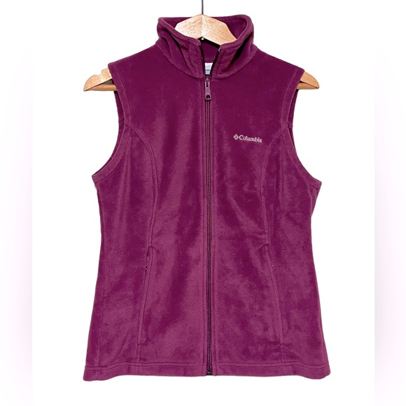 Columbia Jackets & Blazers - Columbia Women’s Plum Full Zip Benton Spring Fleece Vest Size Small